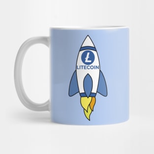 Litecoin To The Moon Rocket Mug